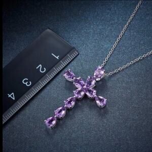 COPY - Genuine 925 Sterling Silver Jewelry Purple CZ crystal